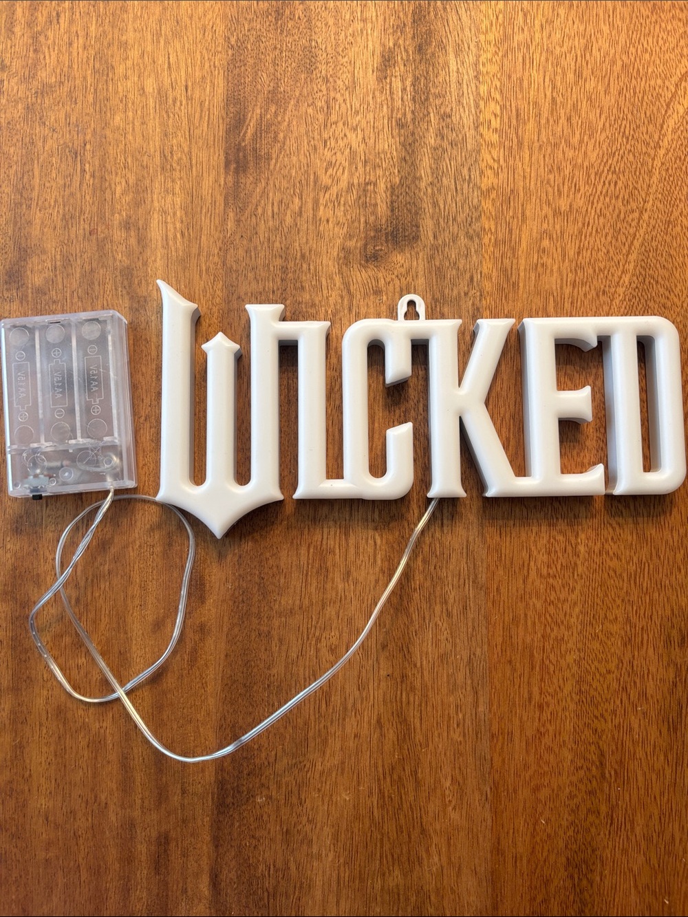 White "Wicked" LED Wall Sign - Unbranded Decorative Lettering